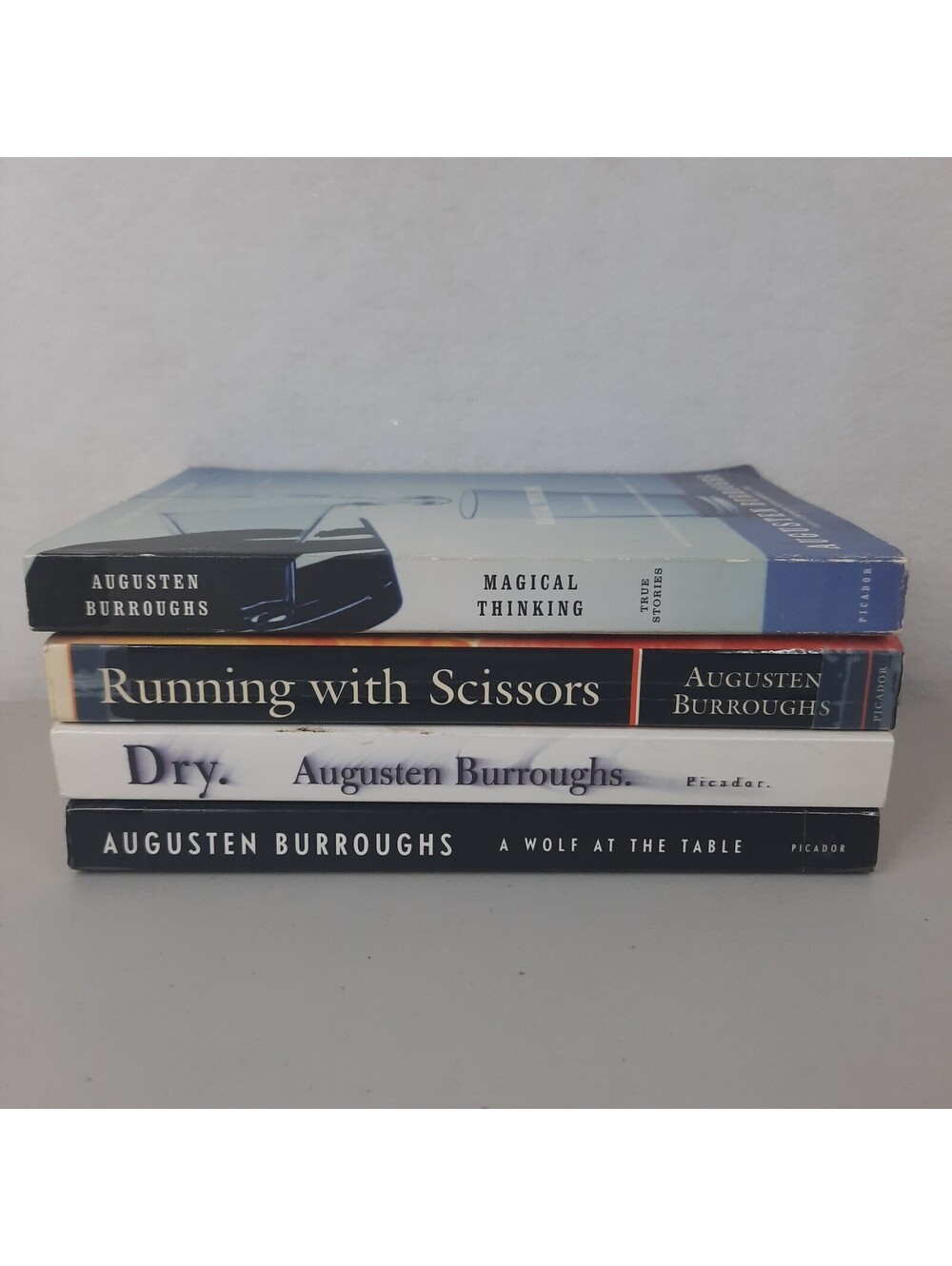 Augusten Burroughs Lot 4 Books Running Scissors Magical Thinking Wolf Table Dry